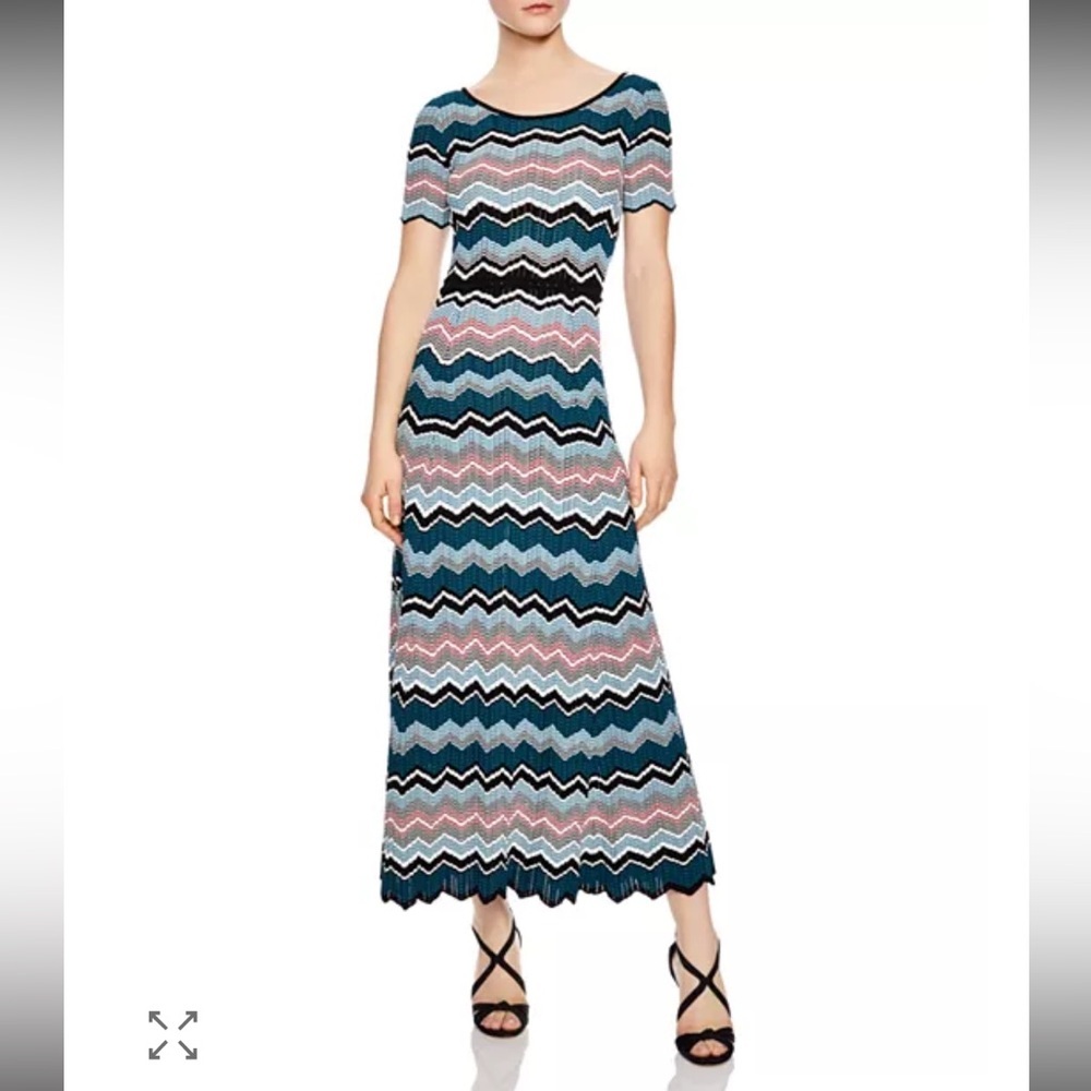 Sandro Rone Geo-Stripe Knit Dress